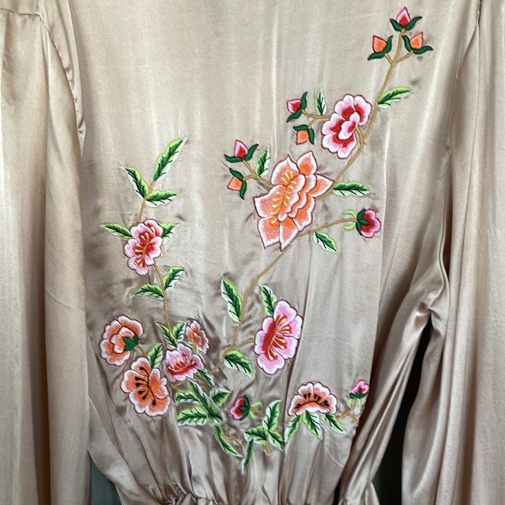 NWT Chasing Unicorns Walk Away Embroidered Silk Romper Sz XL - Picture 10 of 12